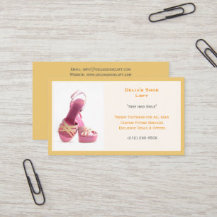 Carte De Visite Chaussures de mode Jaune pour femmes rose talons h