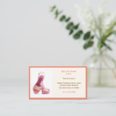 Carte De Visite Chaussures de mode Saumon rose hauts talons (Debout devant)