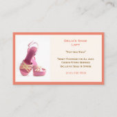 Carte De Visite Chaussures de mode Saumon rose hauts talons (Devant)