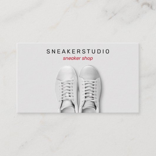 Carte De Visite Chaussures de sport baskets grises (Devant)