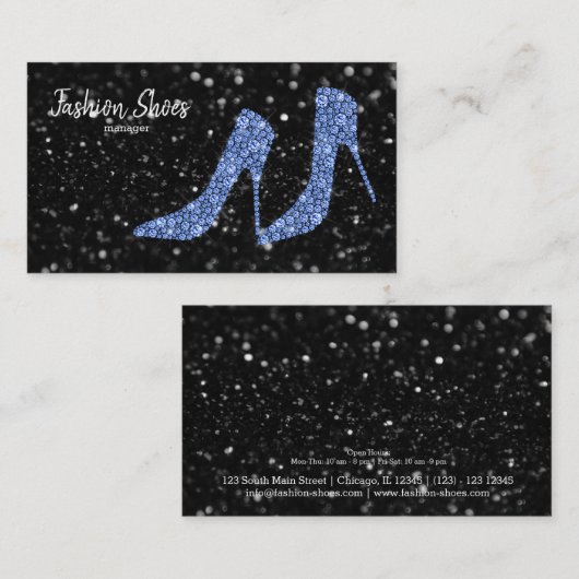 Carte De Visite Chaussures Glam talons hauts (Devant / Derrière)