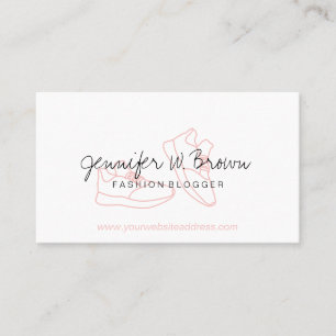 Carte De Visite Chaussures Rose Tendre Mode Sport Blogueur