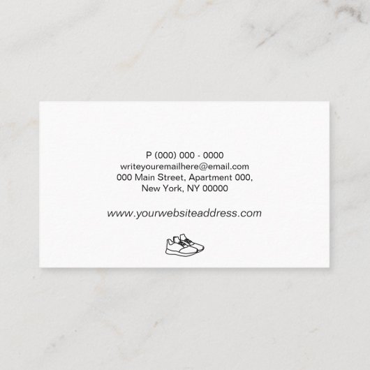 Carte De Visite Chaussures sport basket tendance (Dos)