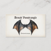 Carte De Visite Chauve-souris vampire  (Devant)