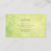 Carte De Visite Chaux abstraite texture.text. de vert de bokeh (Dos)