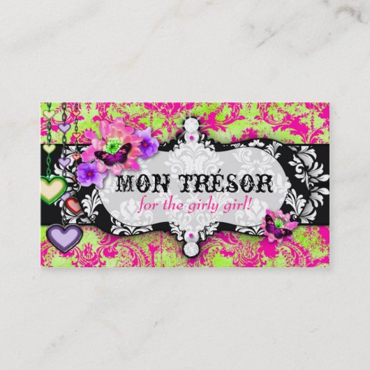 Carte De Visite Chaux de roses indien de la CHROMATOGRAPHIE (Devant)