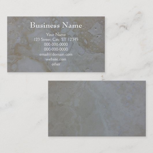 Carte De Visite Chaux de travertin (Devant / Derrière)