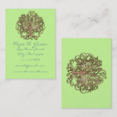 Carte De Visite Chaux et arbre à traîneaux Brown (Devant / Derrière)