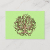 Carte De Visite Chaux et arbre à traîneaux Brown (Dos)