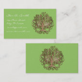 Carte De Visite Chaux et arbre Brown (Devant / Derrière)