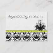 Carte De Visite Chaux et Damas Fashion Diva (Dos)