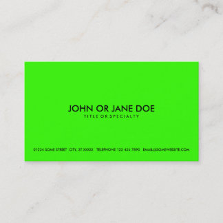 Carte De Visite chaux simple