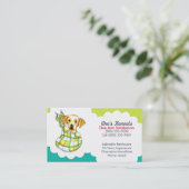 Carte De Visite Chaux Turquoise de chaux pour chien du laboratoire (Debout devant)