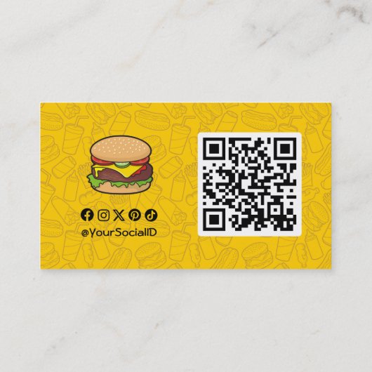 Carte De Visite Cheeseburger (Dos)