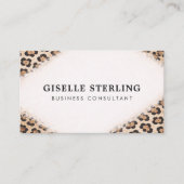 Carte De Visite Cheetah Leopard Print Professional (Devant)