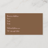 Carte De Visite Chef (Dos)