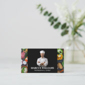 Carte De Visite Chef Armoiries croisées | Aliments hachés (Debout devant)