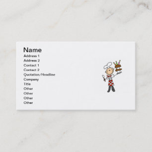 Carte De Visite Chef avec gâteau d'anniversaire