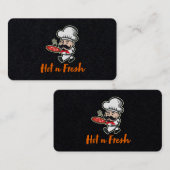 Carte De Visite Chef Avec Pizza (Devant / Derrière)