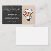 Carte De Visite Chef avec plateau de service (Devant / Derrière)