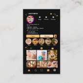 Carte de visite Chef Bakery Instagram Pêche Pâtiss (Devant)