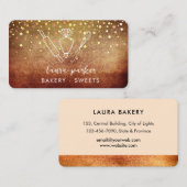 Carte De Visite Chef boulangerie avec Whisk Rolling Pin Piping Sac (Devant / Derrière)