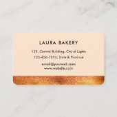 Carte De Visite Chef boulangerie avec Whisk Rolling Pin Piping Sac (Dos)