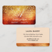 Carte De Visite Chef boulangerie avec Whisk Rolling Pin Piping Sac (Devant / Derrière)