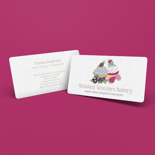 Carte De Visite Chef boulangerie Cupcake