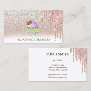 Carte De Visite Chef boulangerie Cupcake, mignonne