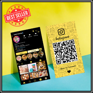 Carte de visite Chef Boulangerie Instagram QR Pâti