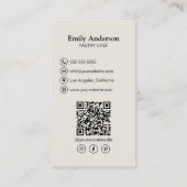 Carte De Visite Chef boulangerie moderne (Dos)