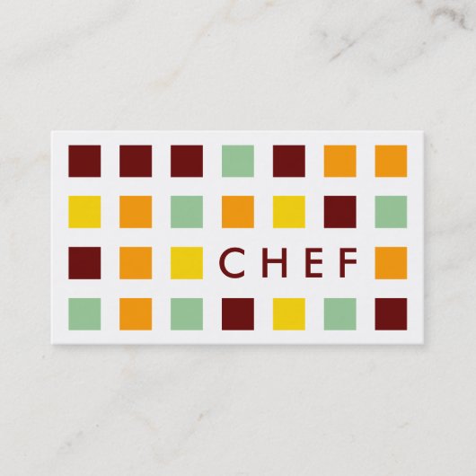 Carte De Visite CHEF (carrés modérés) (Devant)
