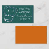 Carte De Visite Chef casquette élégant et moderne (Devant / Derrière)