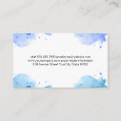 Carte De Visite Chef Casquette et argenterie | Aquarelle (Dos)