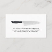 Carte De Visite Chef Casquette Knives | Boulettes de viande à la s (Dos)