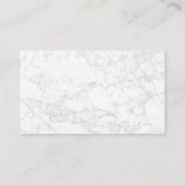 Carte De Visite Chef Casquette | MARBRE BLANC (Dos)