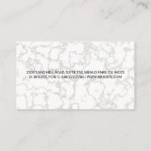 Carte De Visite Chef Casquette Orange | Arrière - plan en marbre (Dos)