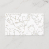 Carte De Visite Chef Cleaver | Texture de marbre (Dos)