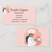 Carte De Visite Chef Cook Baker Privé (Devant / Derrière)