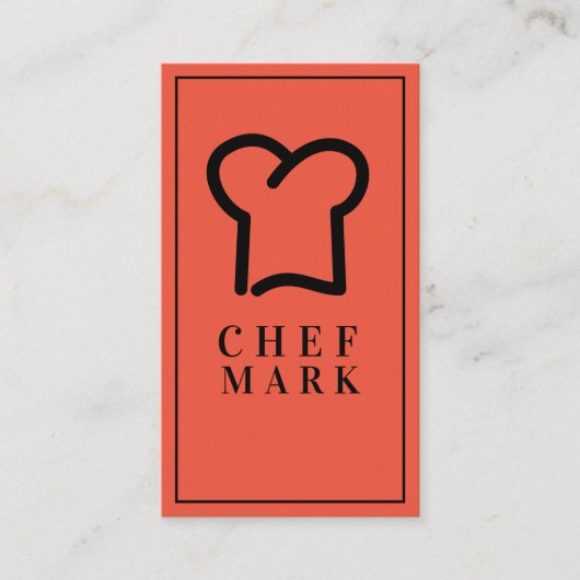 Carte De Visite Chef Cook Restaurant Restauration (Devant)