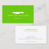 Carte De Visite Chef Couteau sur Vert pour la restauration, Restau (Devant / Derrière)