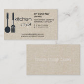 Carte de visite chef cuisine (Devant / Derrière)
