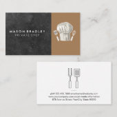 Carte De Visite Chef | Cuisine BBQ | cuisiner (Devant / Derrière)