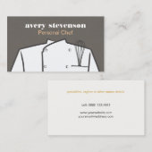 Carte De Visite Chef cuisine Uniforme et Whisk (Devant / Derrière)