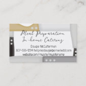 Carte De Visite Chef cuisinier chef cuisinier cuisine classe culin (Dos)