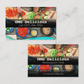 Carte De Visite Chef cuisinier Cuisine Cuisine Restaurant (Devant / Derrière)