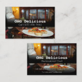 Carte De Visite Chef cuisinier Cuisine Cuisine Restaurant (Devant / Derrière)