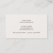 Carte De Visite Chef cuisinier italien ou grec à l'ail 3 (Dos)