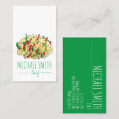 Carte De Visite Chef cuisinier jamaïcain Ackee and Saltfish Cod (Devant / Derrière)